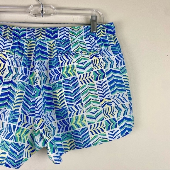 Vineyard Vines Linen Blend blue white pull on shorts size L - Picture 4 of 9